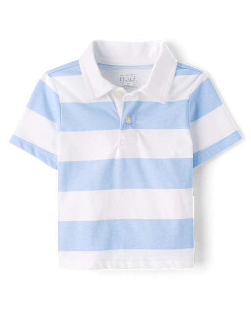 Baby And Toddler Print Polo - Blue