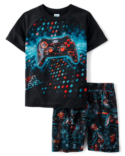 新作人気モデル Boys Short Sleeve Gamer Pajamas - BLACK | The Children's Place ミュージック