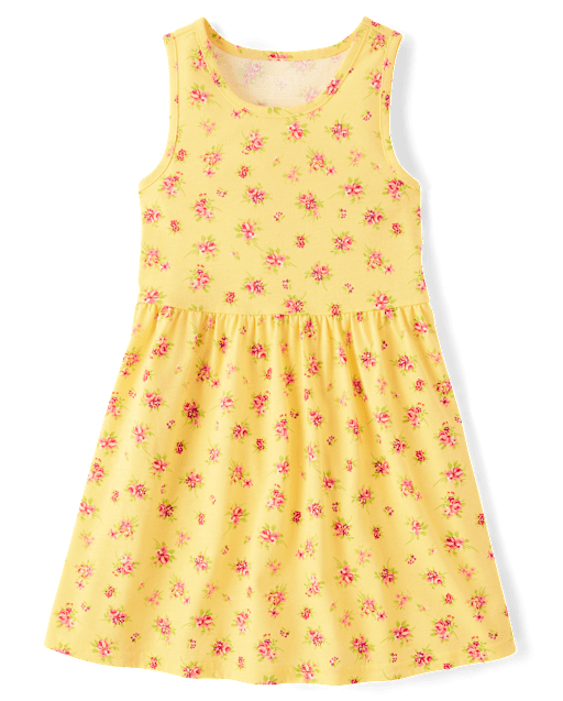 knee length dresses for ladies Zapaka Women Yellow Flower Wedding Guest Dress Printed A-Line V-Neck Short Sleeves Long Bridesmaid Dress, Yellow Small Flower / US24W main image 0