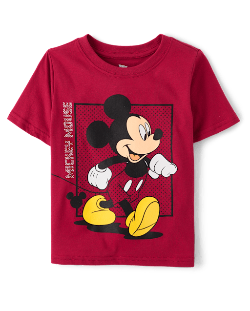 Baby And Toddler Boys Short Sleeve Mickey Mouse Graphic Tee - RED