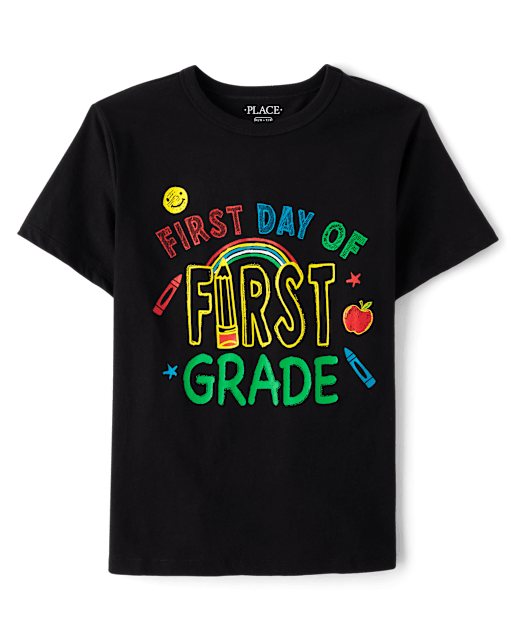 INCISION Tシャツ XL pre-GRADE Boys Short Sleeve First Day First Grade Graphic Tee - BLACK | The