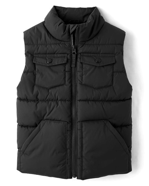 トップス Black Eye Patch Checked Puff Vest Armani Exchange Allover Print Puffer Vest – DTLR
