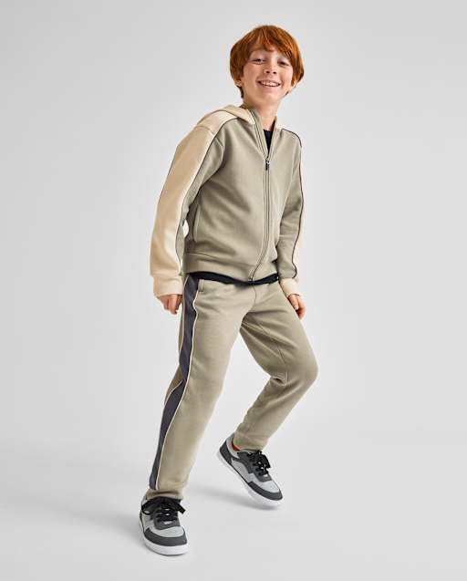 Boys Active Side Stripe Scuba Jogger Pants - GRAY | The Children's