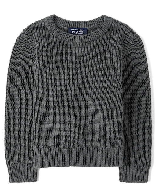 Baby And Toddler Boys Long Sleeve Shaker Stitch Sweater - GRAY