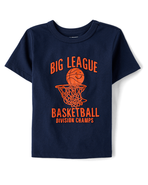 Baby And Toddler Boys Short Sleeve Big League Basketball Puff