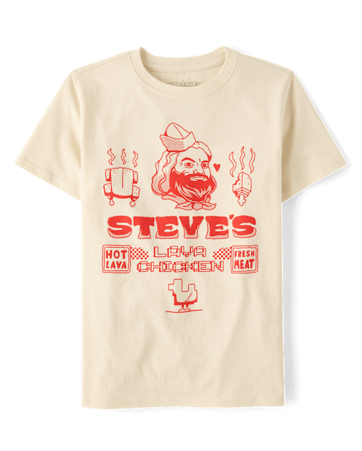 Boys Short Sleeve Minecraft™ Steve's Lava Chicken Graphic Tee
