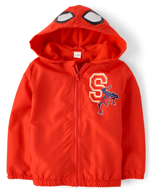 Boys Long Sleeve Spider-Man Zip Up Jacket - RED | The Children's Place