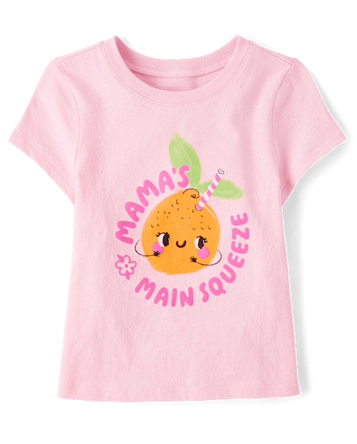 mama-c♥️ Baby And Toddler Girls Short Sleeve Mama's Little Cutie Graphic