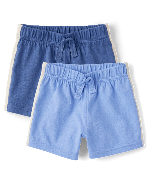 Short Jean Bleu Garçon, Taille 12, Rayures, 100% Coton