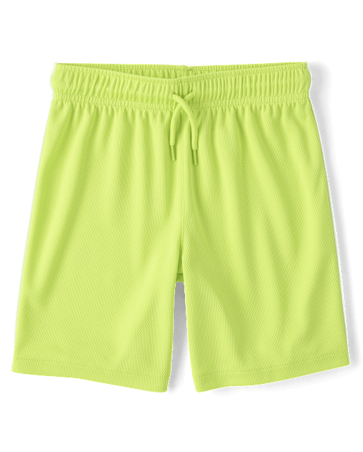 Boys Quick Dry Side Stripe Mesh Active Shorts - YELLOW | The