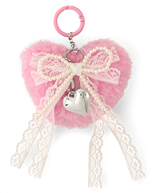 Girls Heart Plush Bag Charm - MULTI | The Children's Place