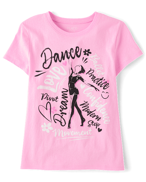 g-rap Ms. Tee Female Baller 未開封 Girls Short Sleeve Dance Graphic Tee - PINK | The Children's Place