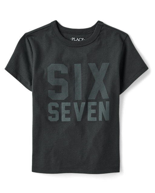 Boys Short Sleeve Six Seven Graphic Tee - GRAY | The Children's Place