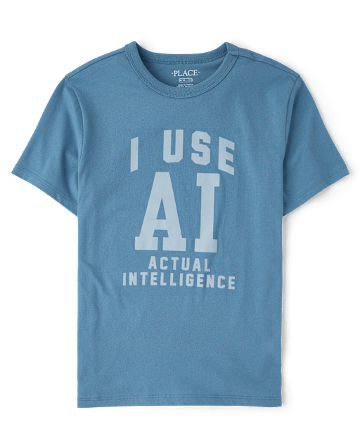 Boys School Actual Intelligence Graphic Tee - Blue