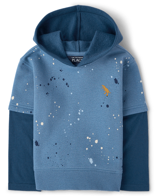 Baby And Toddler Boys Long Sleeve Embroidered Dino Premium Fleece