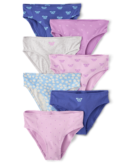 YYY様 Girls Butterfly Bikini Underwear 7-Pack - BLUE | The Children's Place