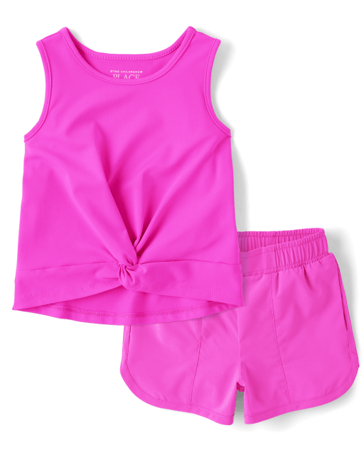 Kid Girl Tank Top Striped Pants 2-piece Set