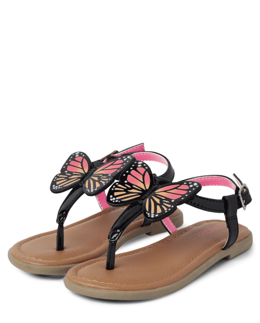 Girls Applique Butterfly Sandals - Magical Monarch - BLACK | Gymboree