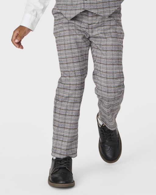 Boys Plaid Woven Dress Pants - Winter Wonderland - BLACK | Gymboree