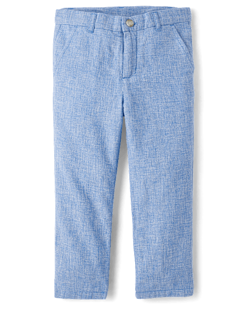Boys Linen-Blend Dress Pants - Special Occasions - BLUE | Gymboree