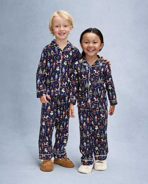 Kids Long Sleeve Nutcracker Flannel Pajamas - New York City Ballet