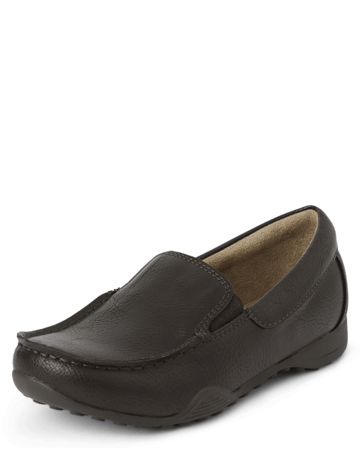 boys brown dress shoes nearby The Children's Place Slip On | Size YOUTH 2 The Place Loafers Are