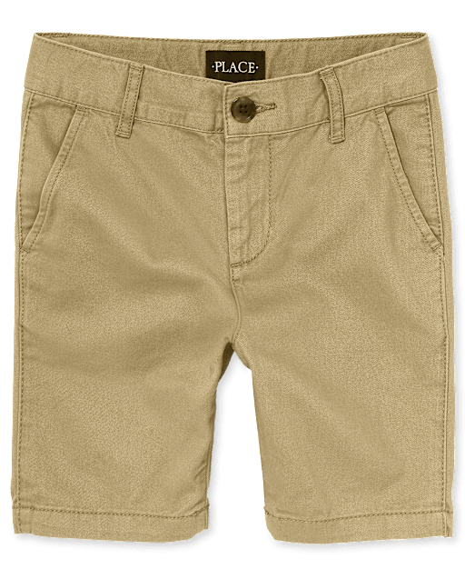 Boys Uniform Stretch Chino Shorts - Husky - TAN | The Children's Place