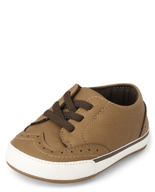 Baby Boys Faux Leather Dress Shoes - TAN