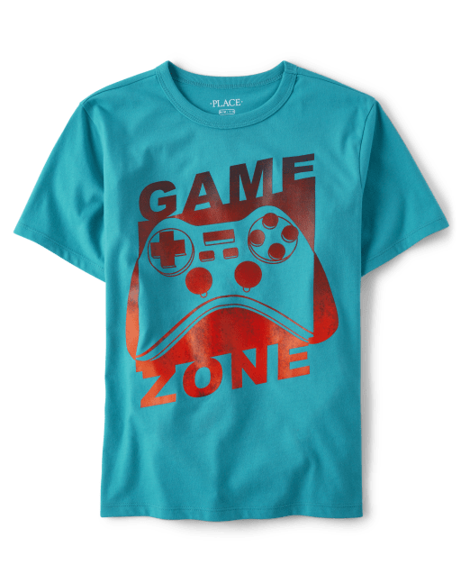 Boys Short Sleeve Game Zone Graphic Tee - AQUA | The Children's Place