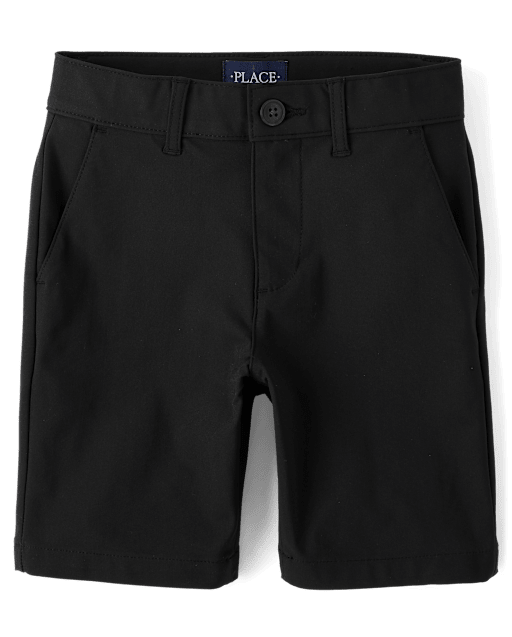 Boys Uniform Quick Dry Chino Shorts - BLACK | The Children's Place