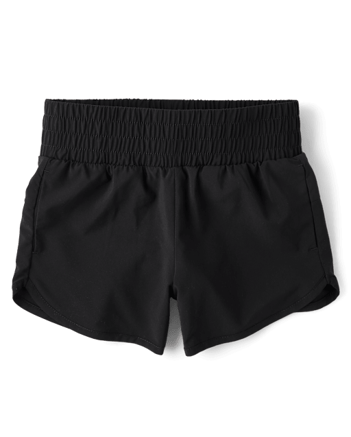 Girls Active Quick Dry Lined Dolphin Shorts - BLACK | The