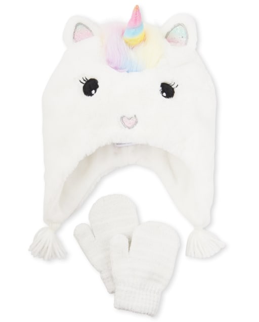 baby girl hat and gloves