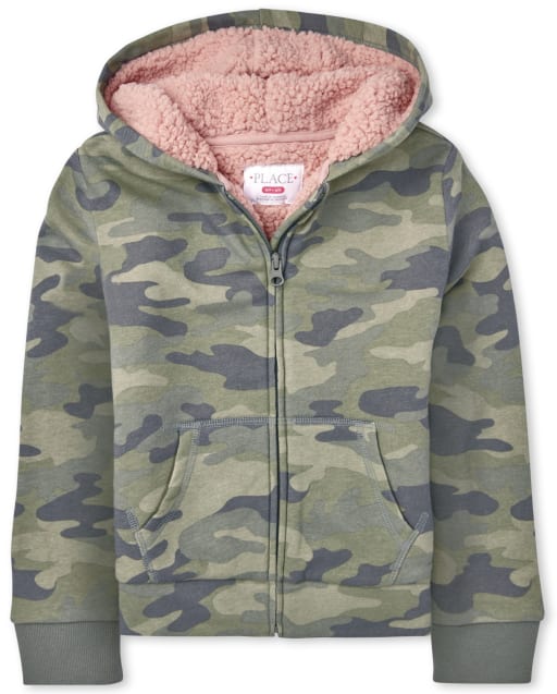 Girls camo hoodie Clearance