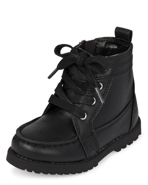 boys black boots size 4