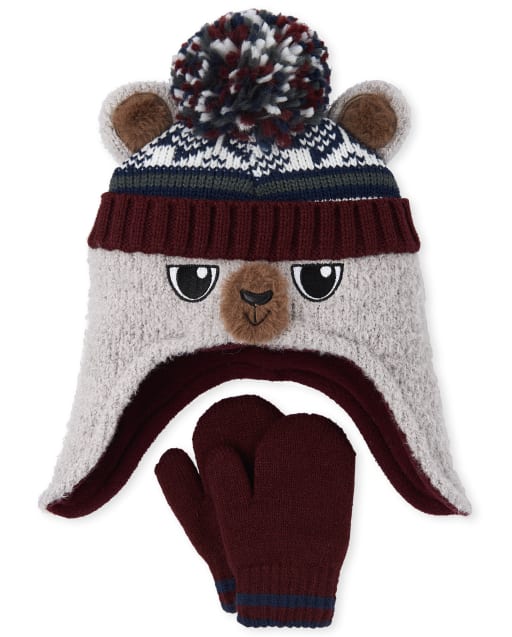 baby boy hat and gloves