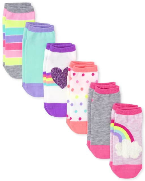 The Childrens Place Baby Girls 6 Pack Socks 2111240
