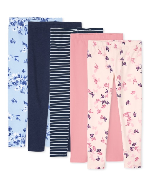 The Childrens Place Toddler Girls Capri Leggings 3-Pack