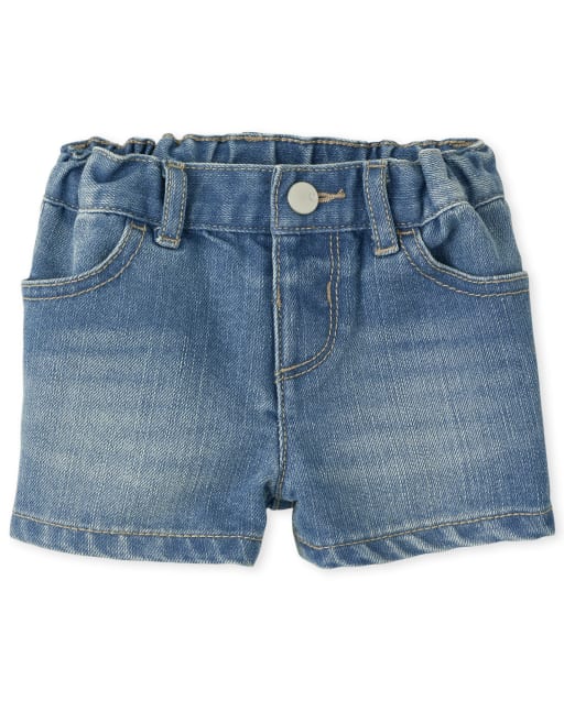 The Childrens Place Girls Big Solid Basic Denim Shorts
