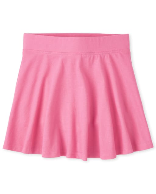The Childrens Place Girls Printed Pleated Skorts