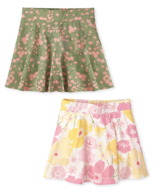 Pack of Two The Childrens Place Girls Printed Skorts