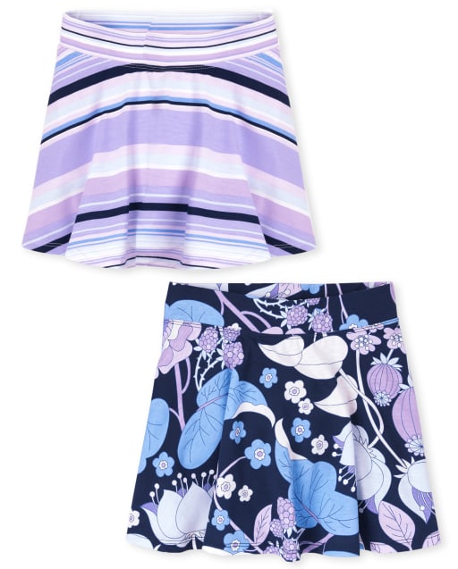 Pack of Two The Childrens Place Girls Printed Skorts