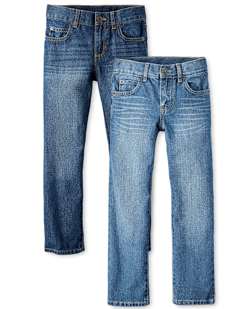 The Childrens Place Boys Straight Stretch Jeans