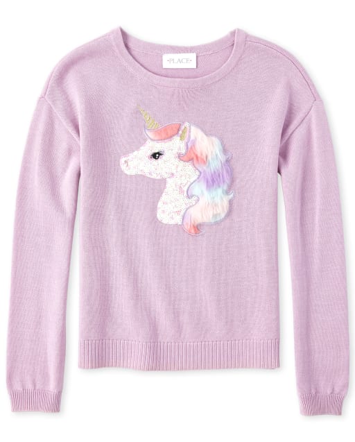 girls unicorn sweater