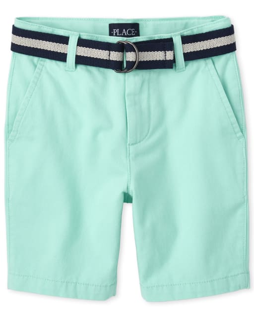 The Childrens Place Boys Belted Chino Shorts