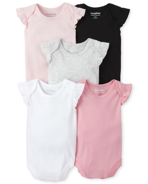 baby girl flutter sleeve onesie