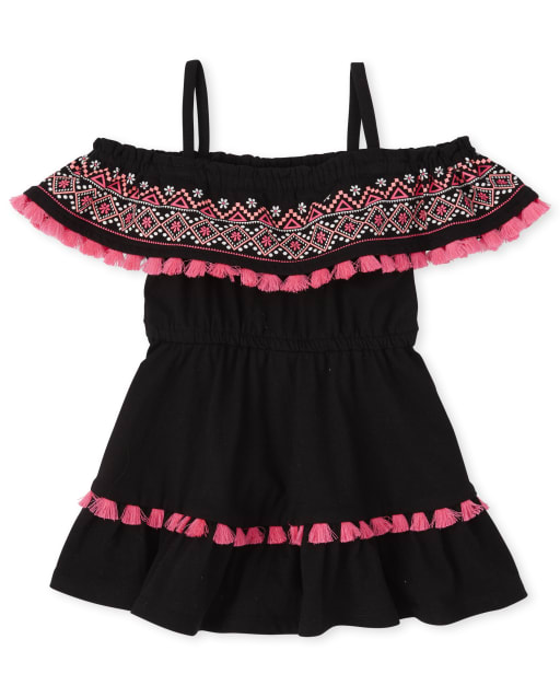 off shoulder baby frock