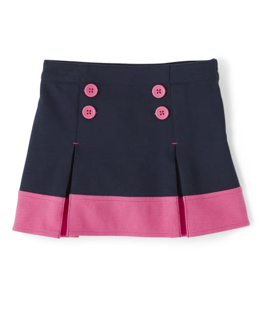 Girls Ponte Skort - Playful Poppies - view 1