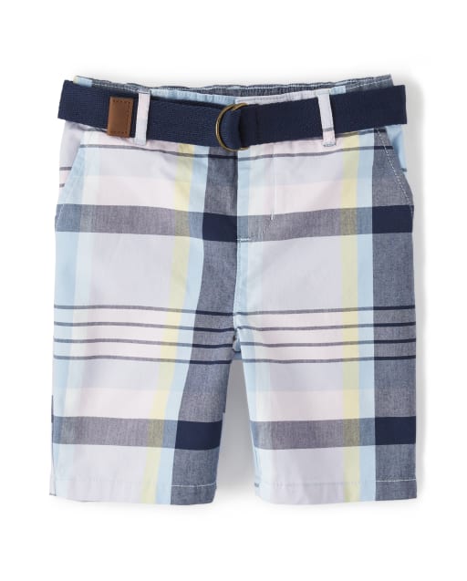 plaid chino shorts