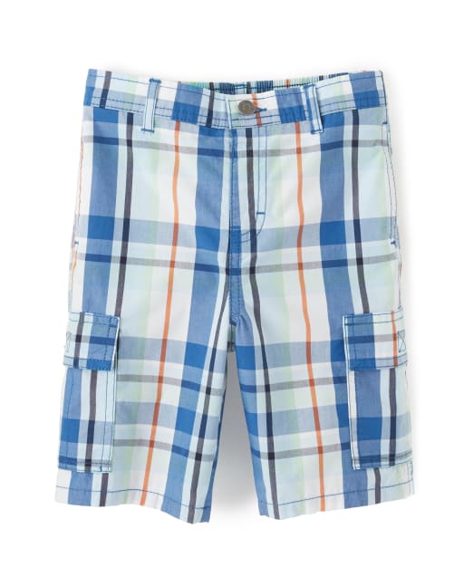 checkered cargo shorts