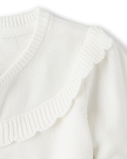 girls ruffle cardigan